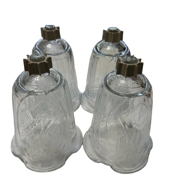 Homco Other - Vintage HOMCO Home Interiors Angel Glass Votive Candle Holders Set of 4 Clear